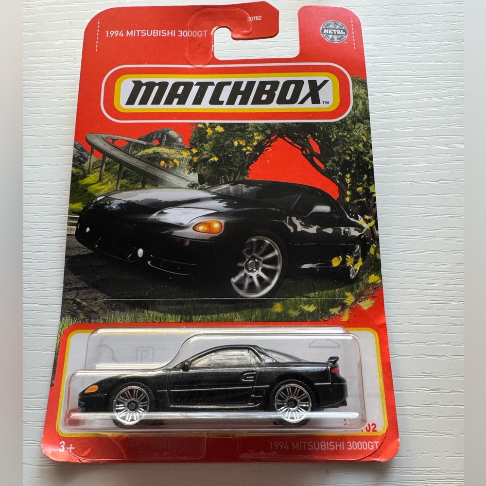 Matchbox 1994 Mitsubishi 3000GT | Black Diecast Sports Car